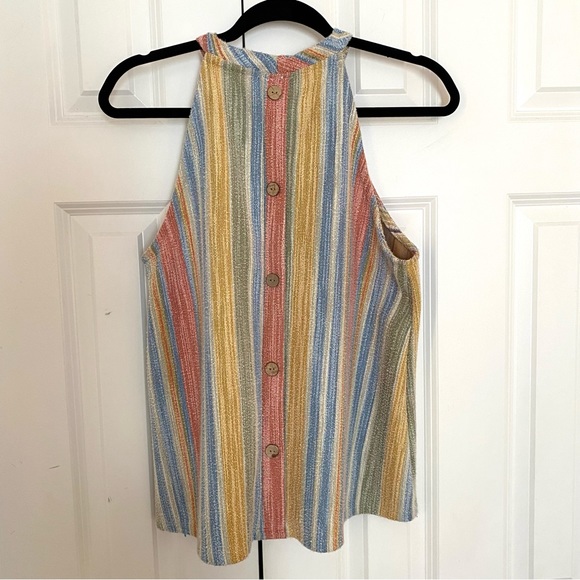 W5 Tank Top Tweed Muted Stripes Size L - Picture 6 of 7